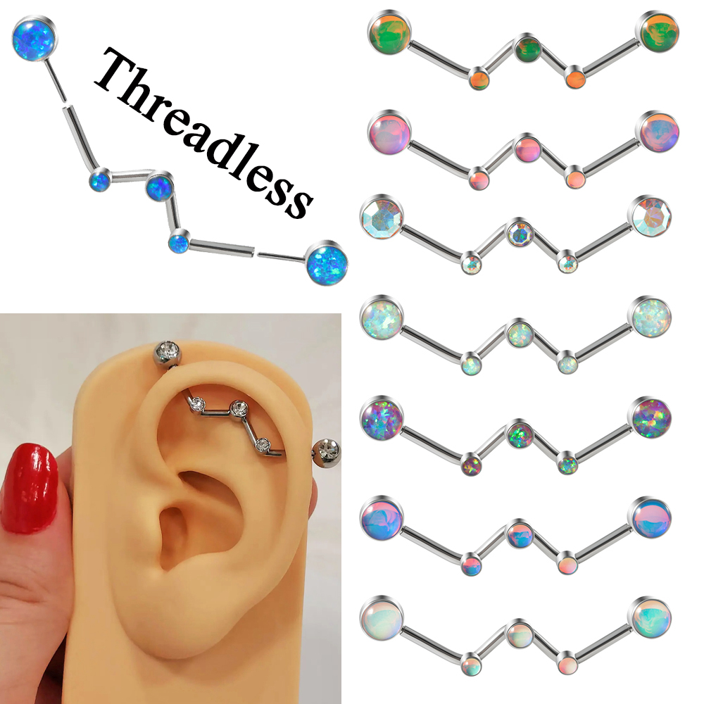 Body Jewelry Industrial - 1PC 316L Surgical Steel 14G Constellation