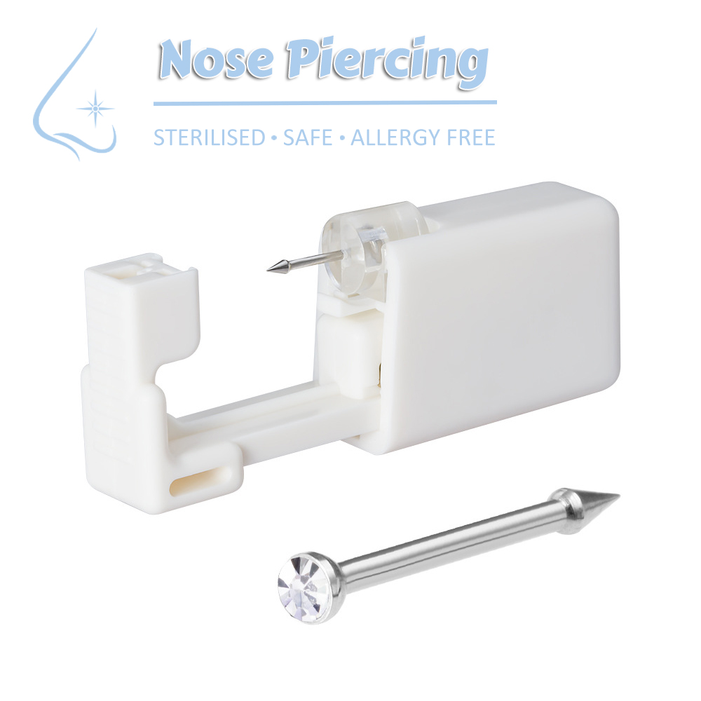 Body Jewelry Factory - 6/12Pcs Disposable Self Nose Piercing Gun