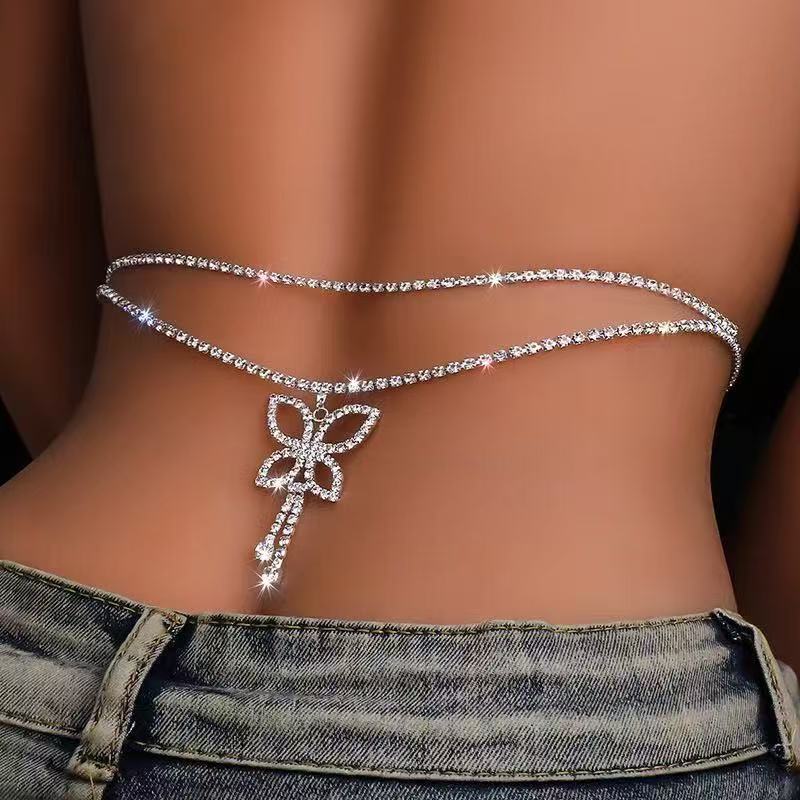 Body Jewelry Rhinestone - Luxury Rhinestone Double Chain Water Drop