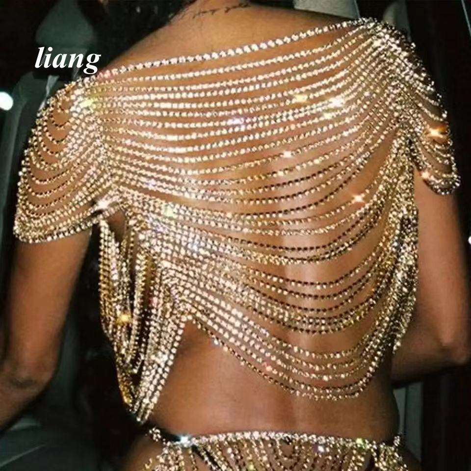 Body Jewelry Vest - Sexy Body Chain Bikini Vest bra
