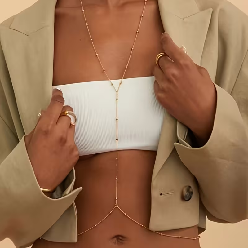 Body Jewelry Bra - Fashion Simple Bead Chain Bohemian Women's