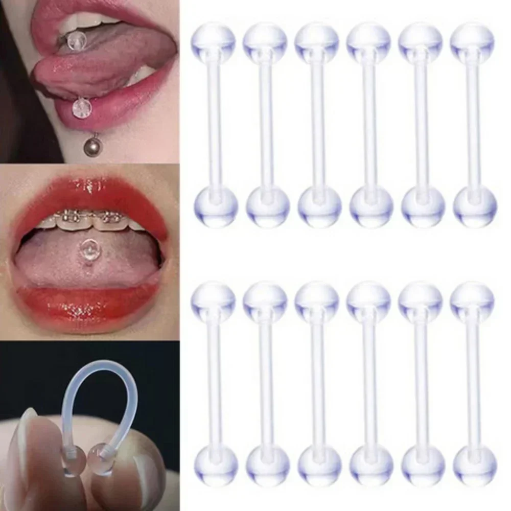 Body Jewelry Industrial - 5/10/20PCS Multi Bar Length Acrylic Barbell