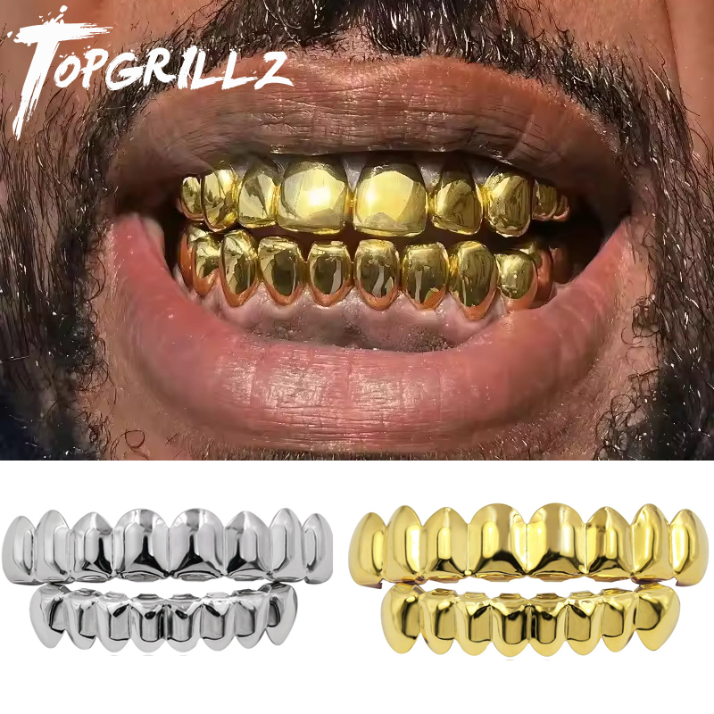Body Jewelry Real Gold - TOPGRILLZ Gold Silver Plated HIP HOP