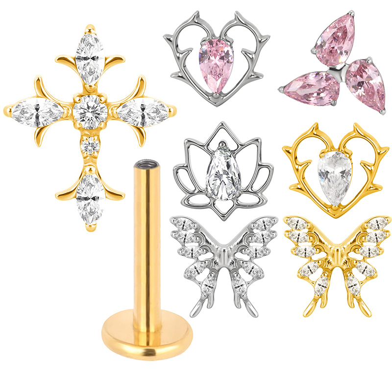 Body Jewelry Factory - ASTM F136 Titanium Ear PIERC Butterfly
