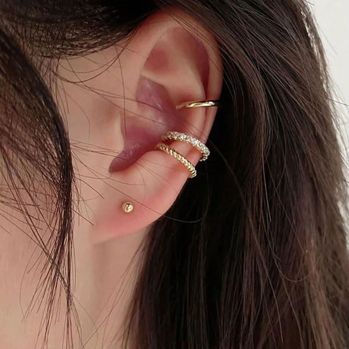 3 Pcs Ear Cuff Earrings for Wo - огляд і ціна Body Jewelry Hypoallergenic