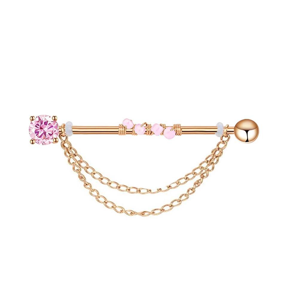 Punk Style Girls Gift Crystal  - огляд і ціна Industrial Barbell Long