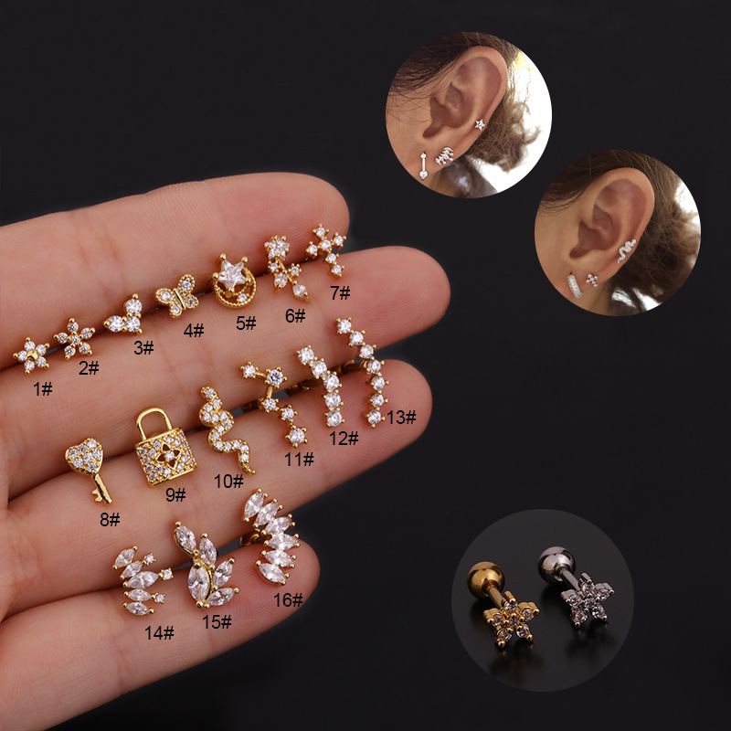16G Stainless Steel Floral/Sna - огляд і ціна Body Jewelry Hypoallergenic