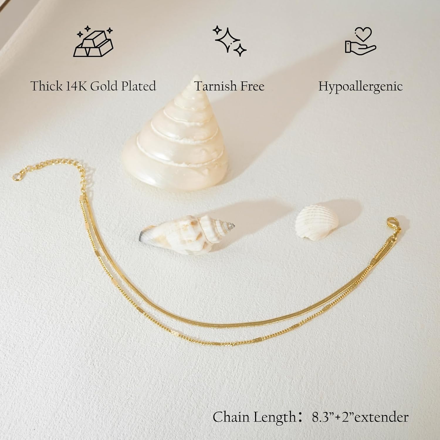Ankle Bracelets for Women 14k  - огляд і ціна Body Jewelry Real Gold