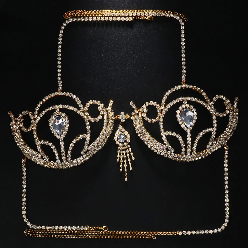 Luxury Rhinestone Bikini Bra G - огляд і ціна Body Jewelry Bra