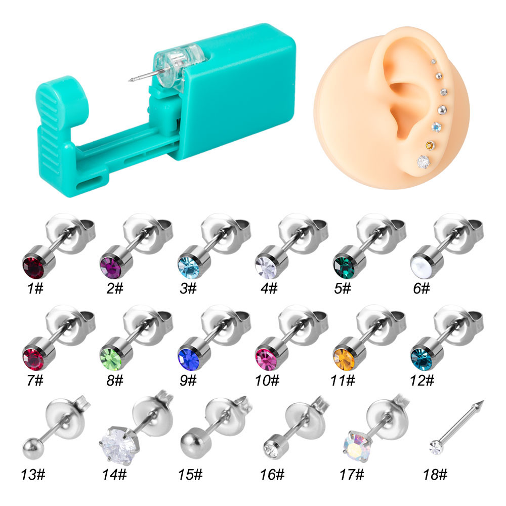 1pc Disposable Green Ear Pierc - огляд і ціна Body Jewelry Factory