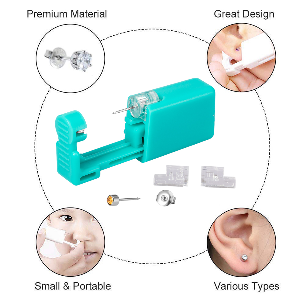 1pc Disposable Green Ear Pierc - огляд і ціна Body Jewelry Factory