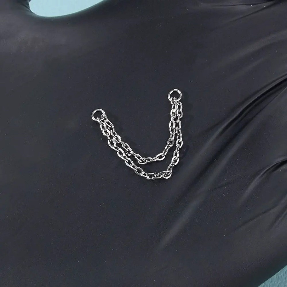 Titanium Nose Chain Three Laye - огляд і ціна Body Jewelry Labret