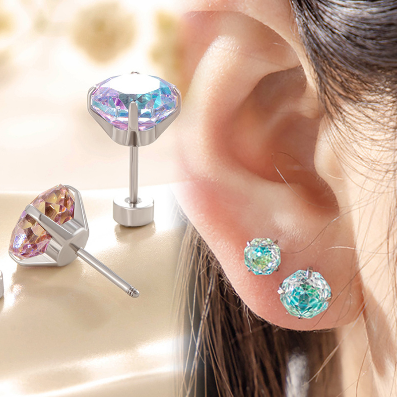 20G 6mm/8mm Cubic Zirconia Ear - огляд і ціна Body Jewelry Hypoallergenic