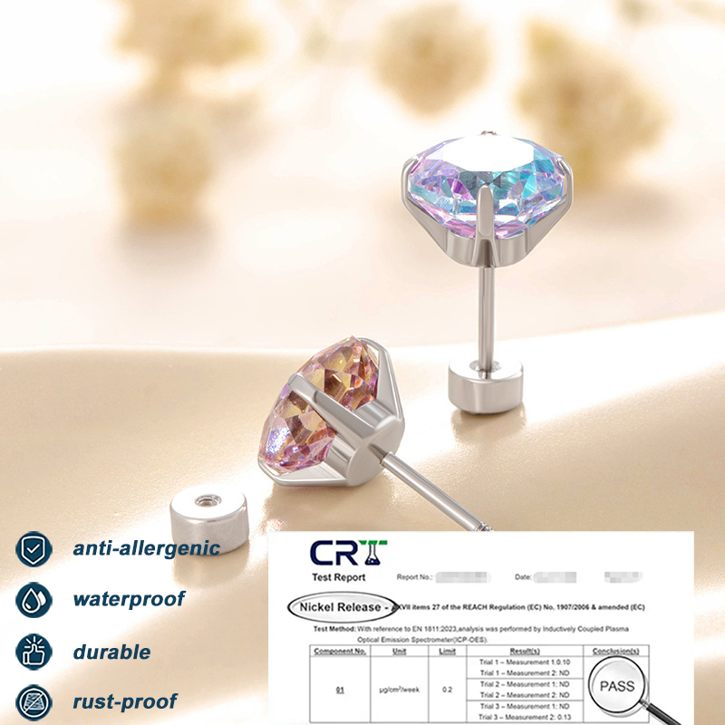 20G 6mm/8mm Cubic Zirconia Ear - огляд і ціна Body Jewelry Hypoallergenic