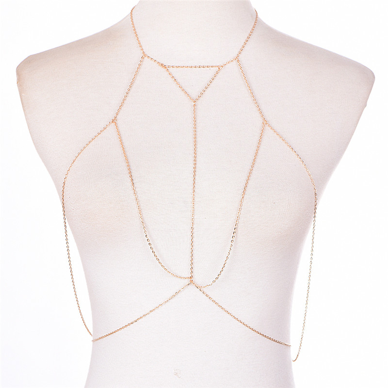 Gold Silver Fashion Link Chain - огляд і ціна Body Jewelry Bra