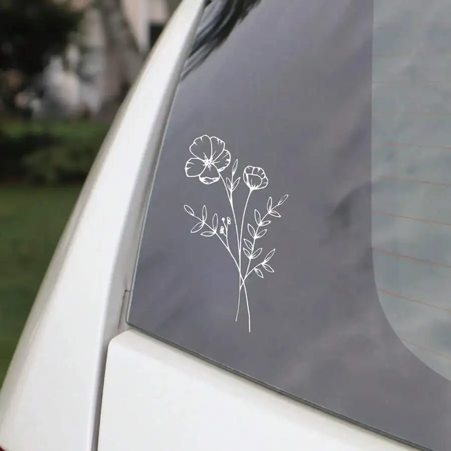 1pc Wild Flower Car Sticker, S - огляд і ціна Body Jewelry Labret