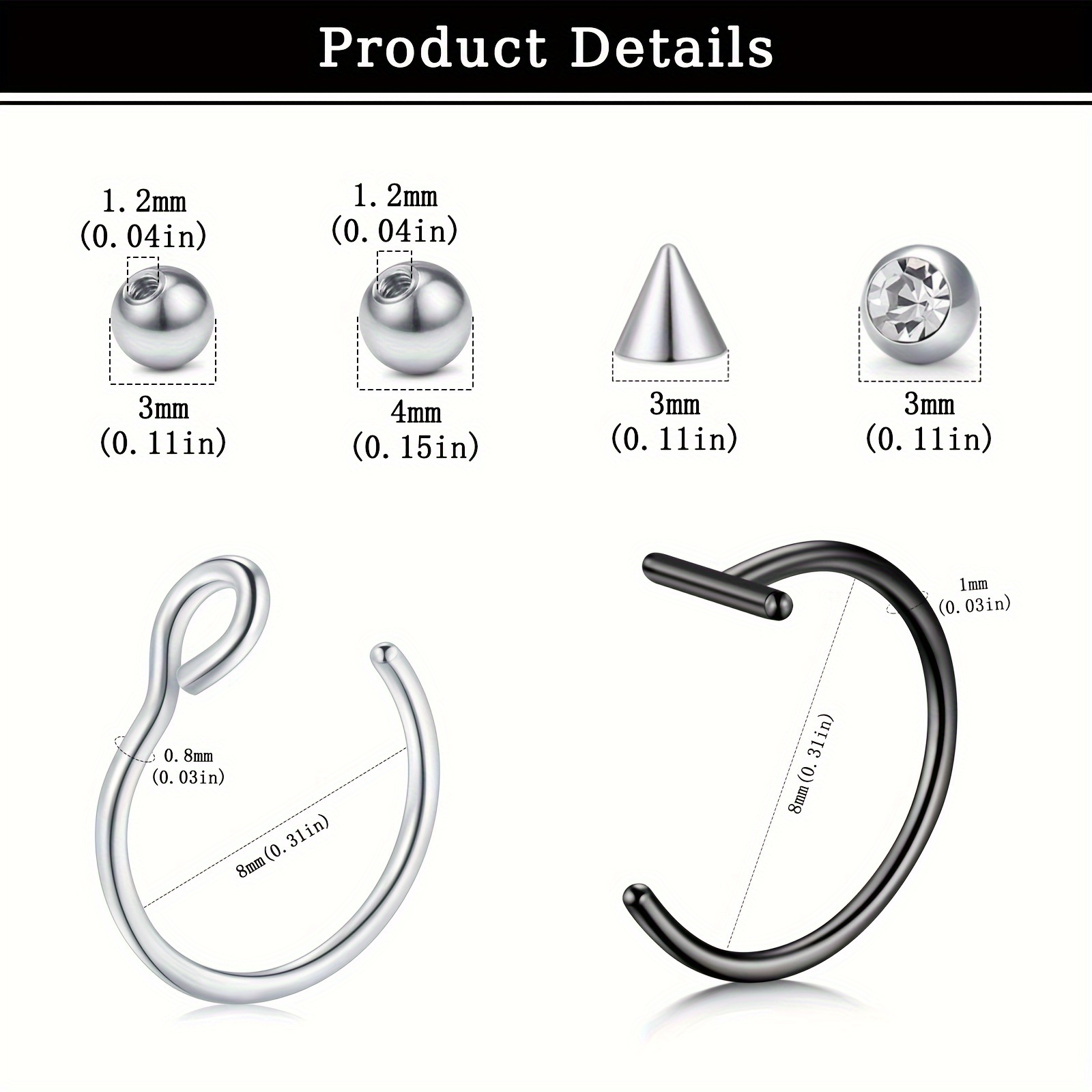 Fake Piercings Fake Lip Ring F - огляд і ціна Body Jewelry Labret