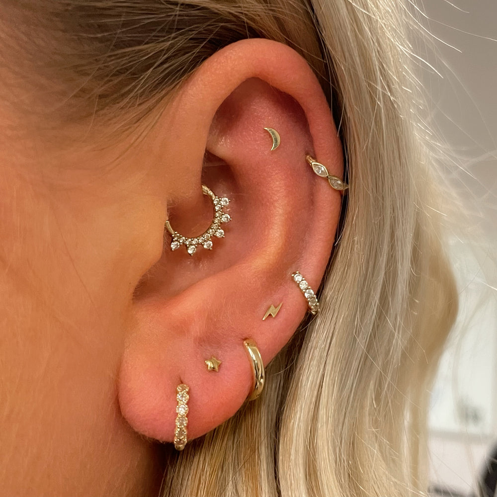 1PC Star Moon Lightning Zircon - огляд і ціна Body Jewelry Labret
