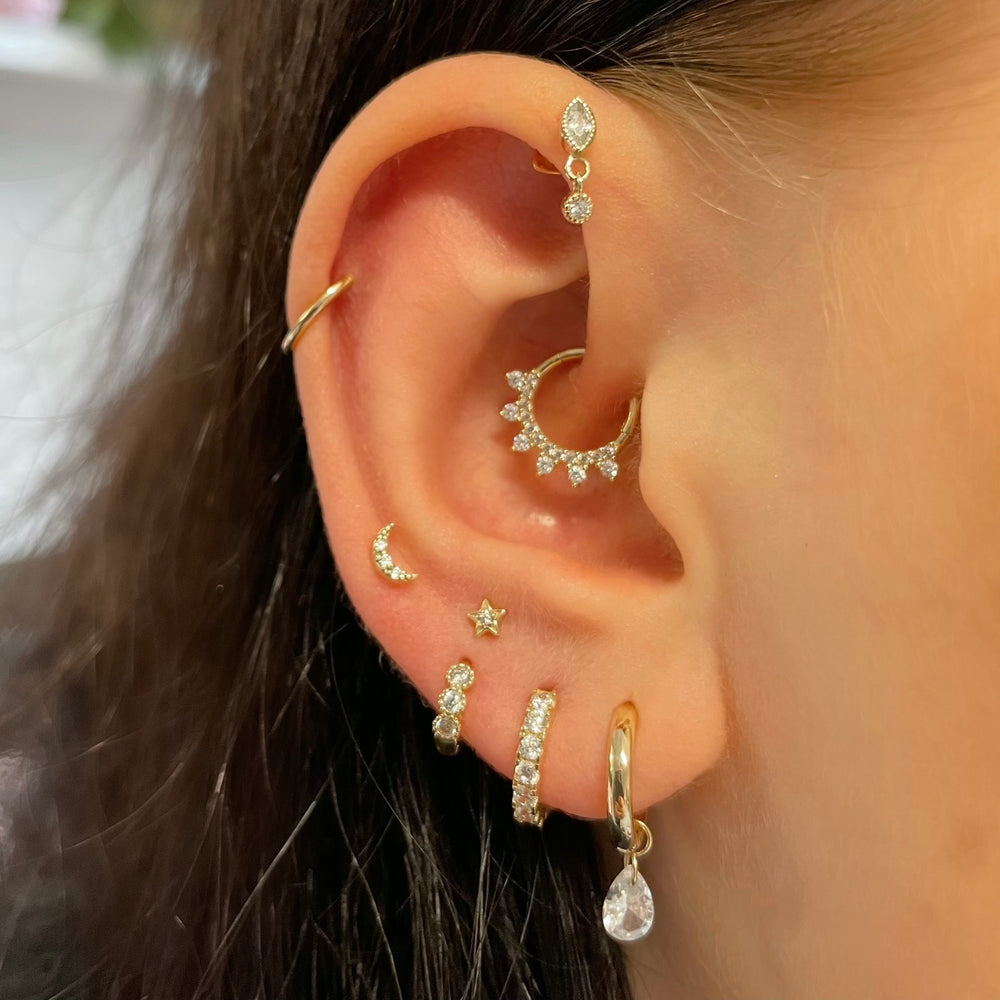 1PC Star Moon Lightning Zircon - огляд і ціна Body Jewelry Labret