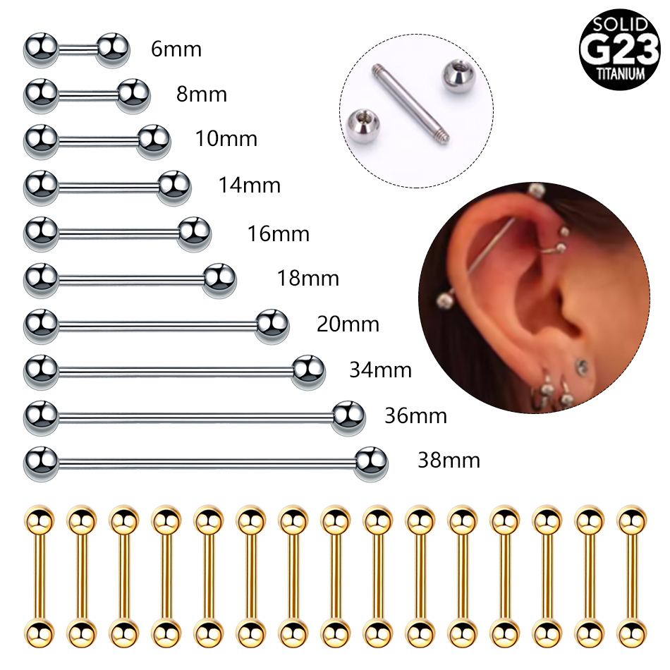 1/5PCS Titanium External Threa - огляд і ціна Industrial Barbell Long