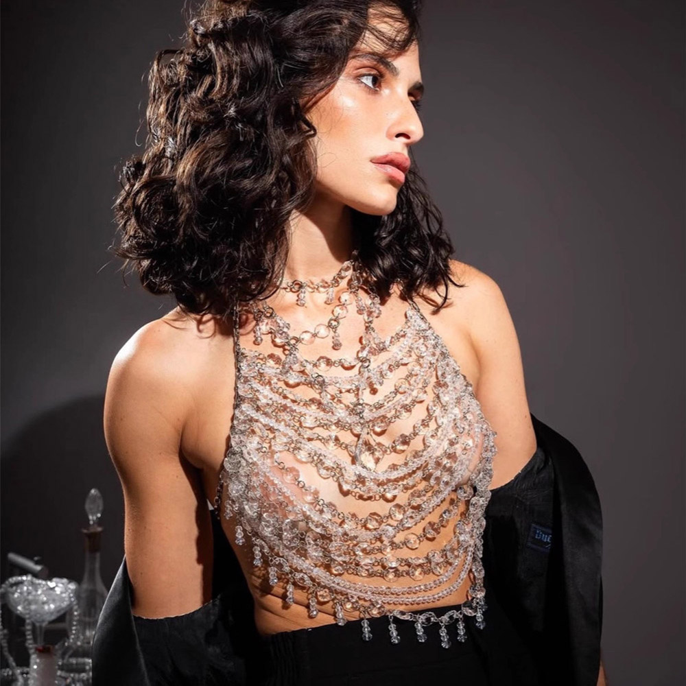 Handmade Beaded Vest Clear Cry - огляд і ціна Body Jewelry Vest