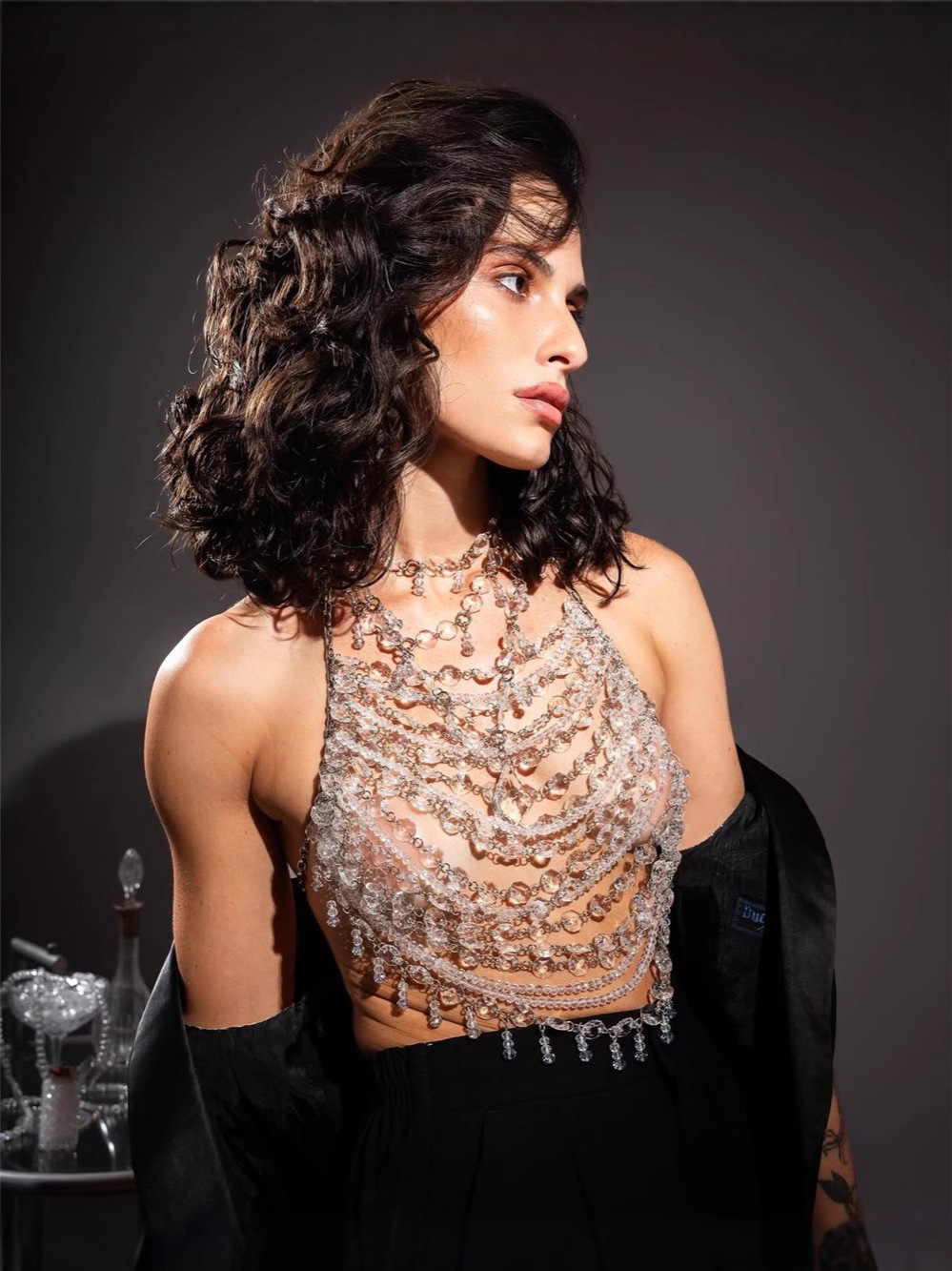 Handmade Beaded Vest Clear Cry - огляд і ціна Body Jewelry Vest