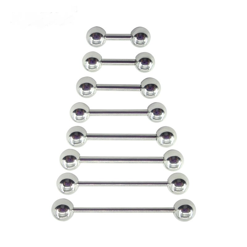 2 Pieces 0.8mm Stainless Steel - огляд і ціна Industrial Barbell Long