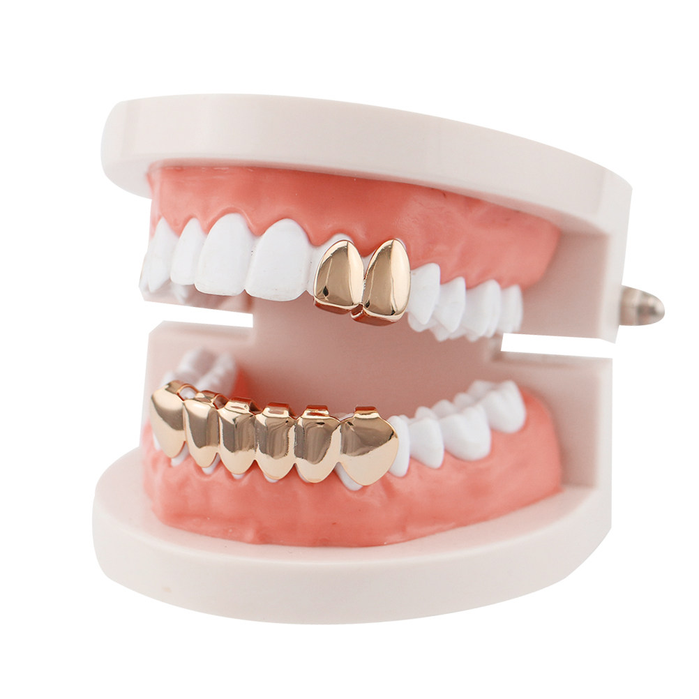2Pcs Golden Brass Teeth Brace  - огляд і ціна Body Jewelry Videos