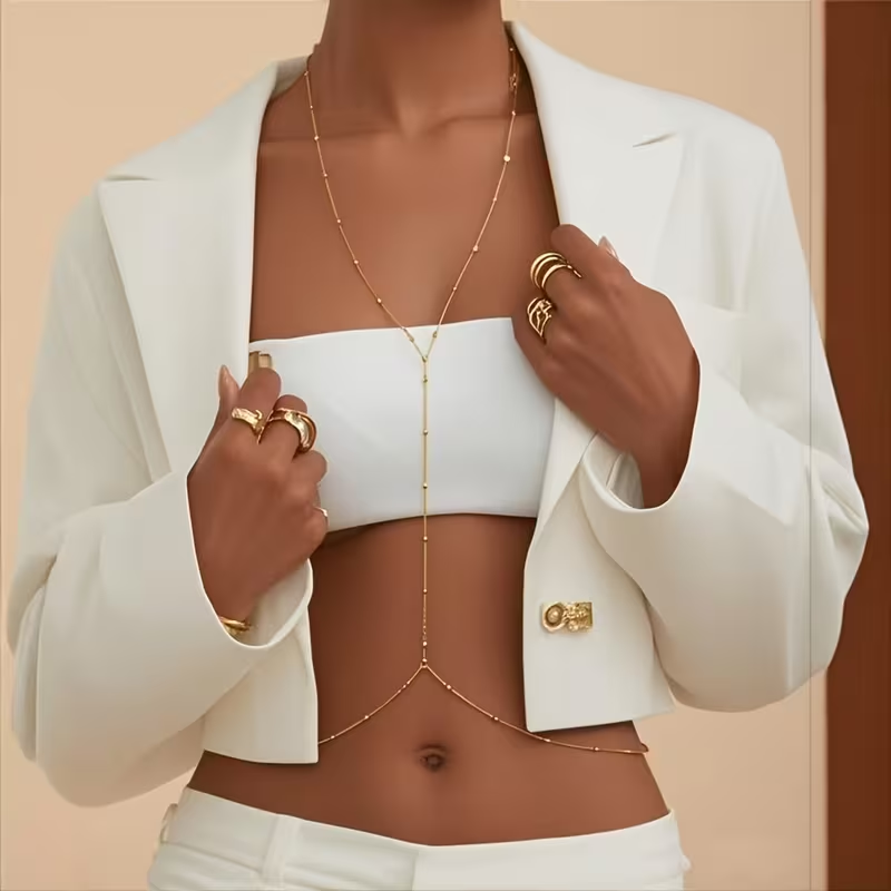 Fashion Simple Bead Chain Bohe - огляд і ціна Body Jewelry Bra