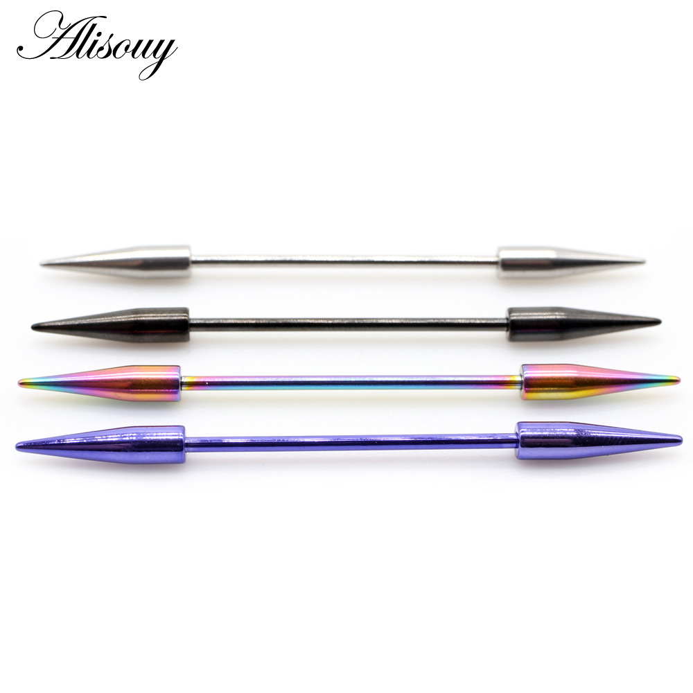 Alisouy 2pcs 14G Spike Long Su - огляд і ціна Industrial Barbell Long