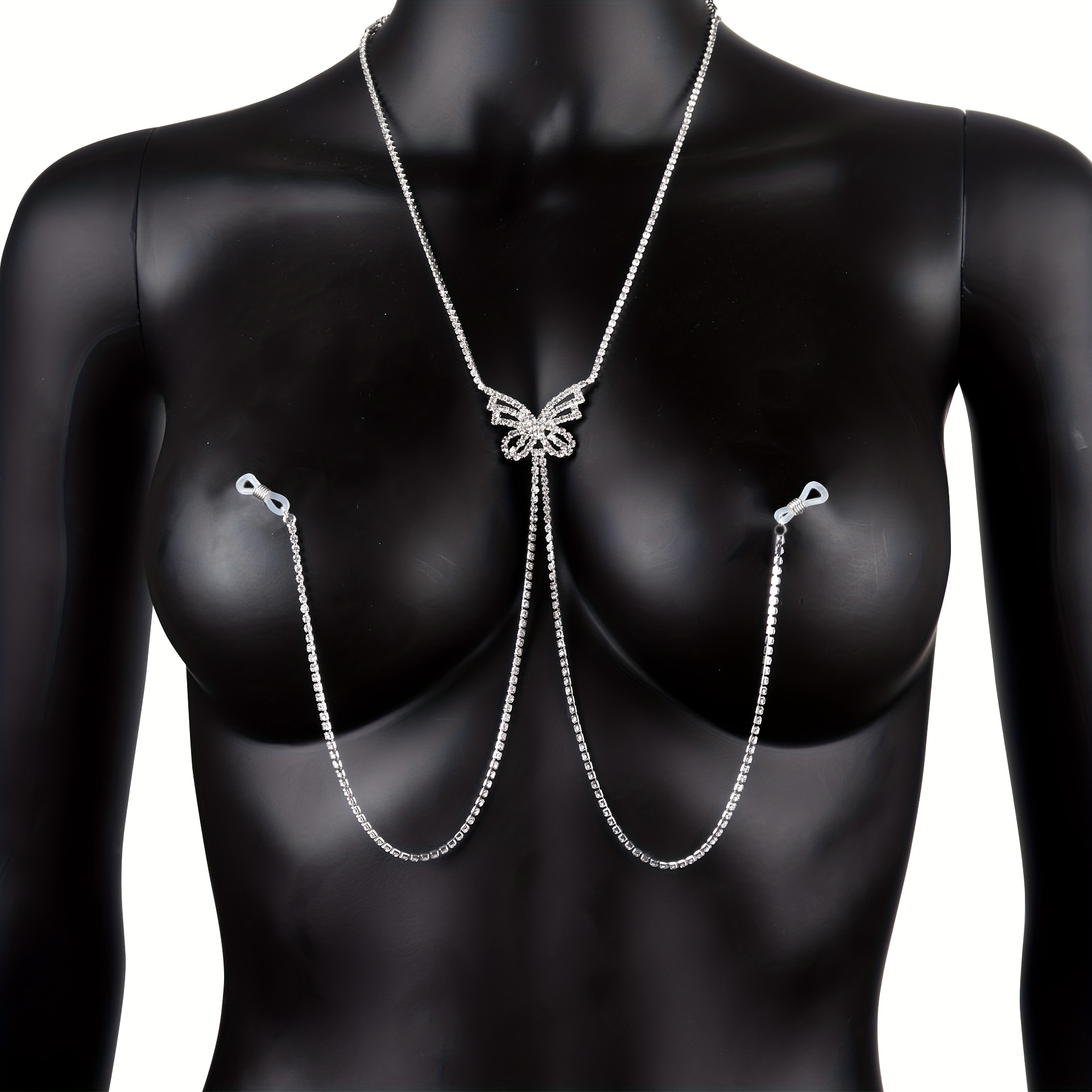 1 pc Tassel Butterfly Nipple C - огляд і ціна Body Jewelry Rhinestone