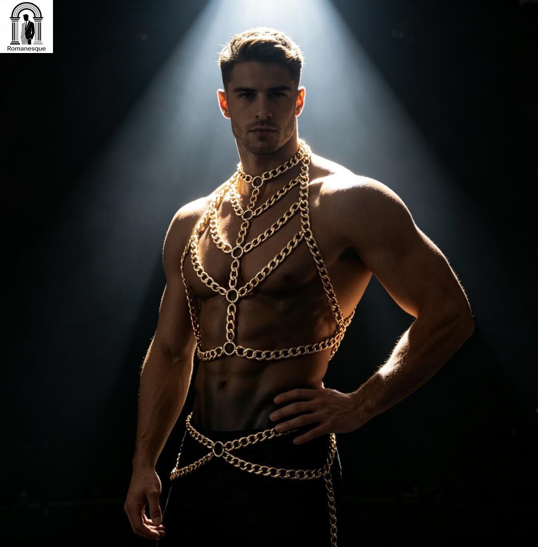 Men's Silver Thick Chain Body  - огляд і ціна Body Jewelry Vest