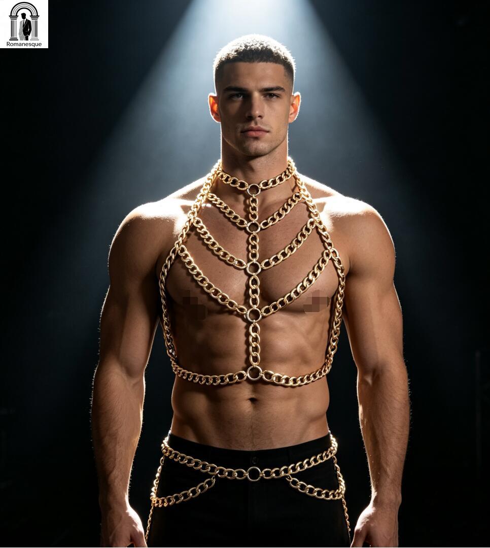 Men's Silver Thick Chain Body  - огляд і ціна Body Jewelry Vest
