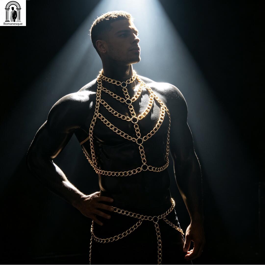 Men's Silver Thick Chain Body  - огляд і ціна Body Jewelry Vest
