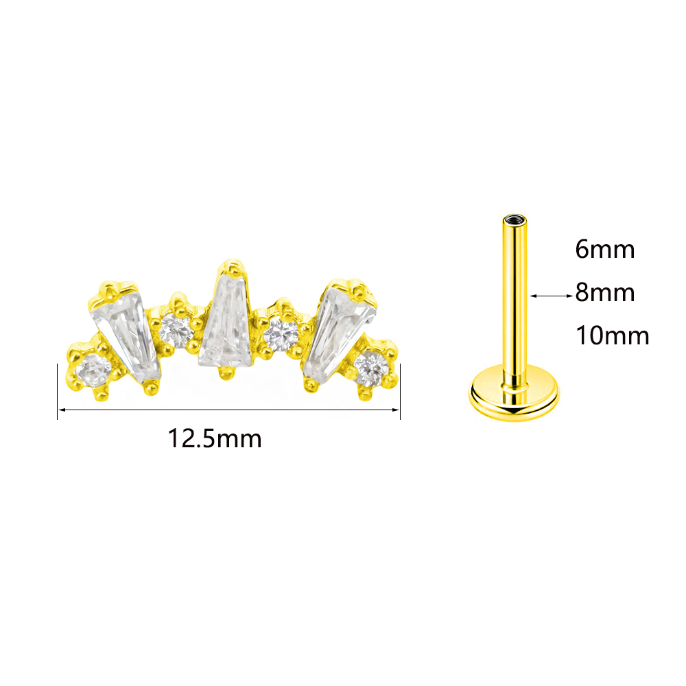 Internal Threaded Cubic Zircon - огляд і ціна Body Jewelry Labret