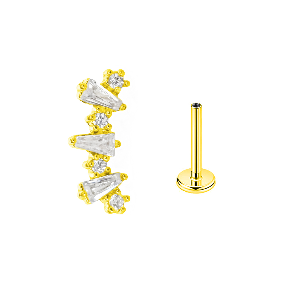 Internal Threaded Cubic Zircon - огляд і ціна Body Jewelry Labret