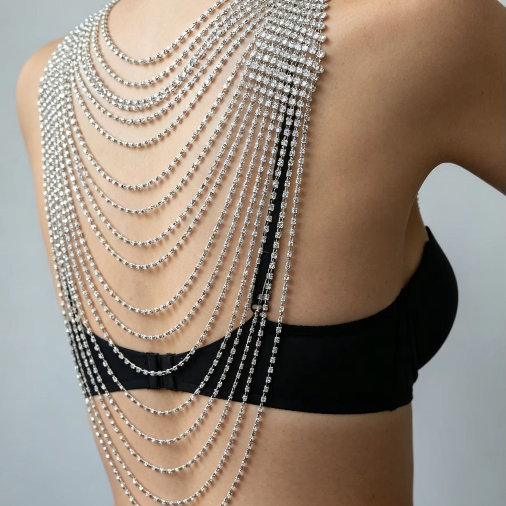 Stylish Multi-Layer Body Chain - огляд і ціна Body Jewelry Rhinestone