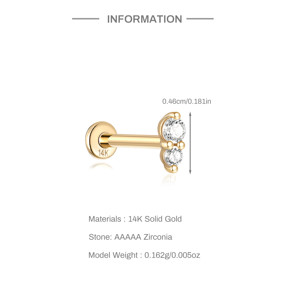 AIDE Real 14K Solid Gold Color - огляд і ціна Body Jewelry Real Gold