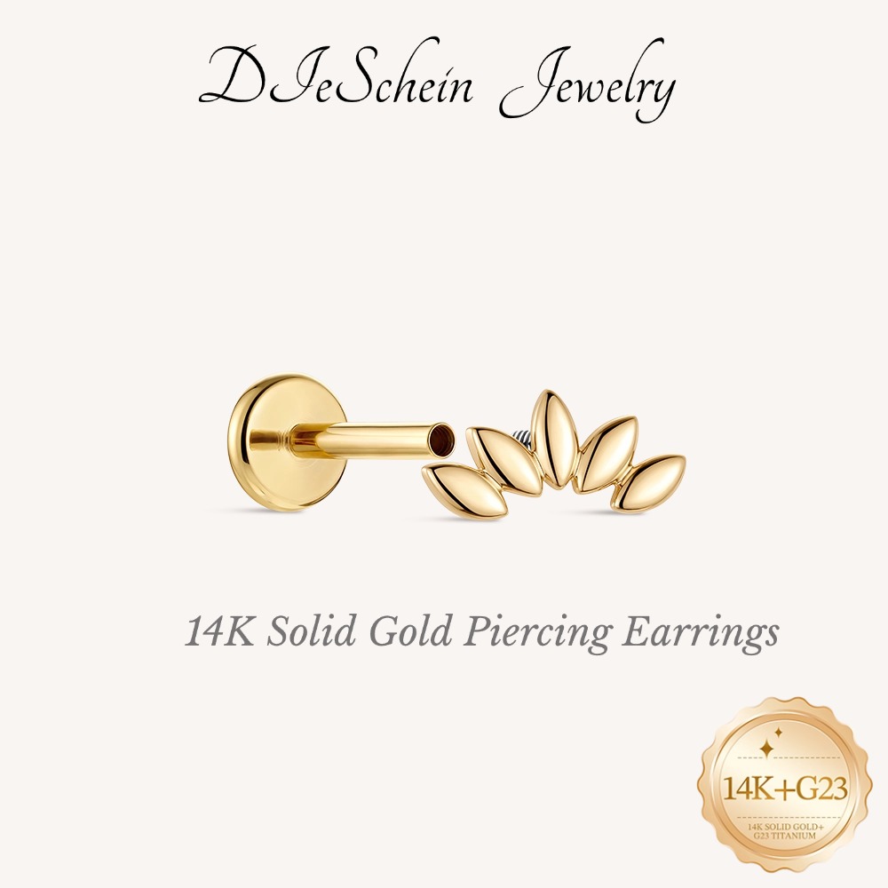 DIeSchein 14K Solid Gold Stud  - огляд і ціна Body Jewelry Hypoallergenic