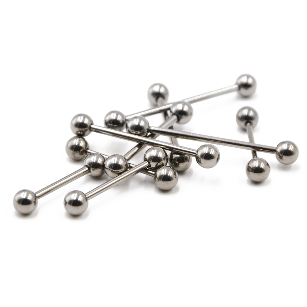 2 Pieces 14G/16G Surgical Stee - огляд і ціна Industrial Barbell Long