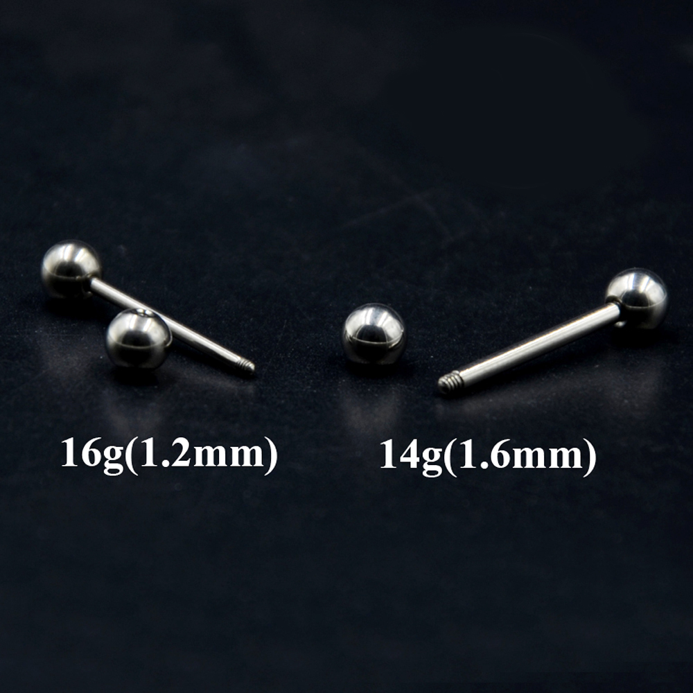 2 Pieces 14G/16G Surgical Stee - огляд і ціна Industrial Barbell Long