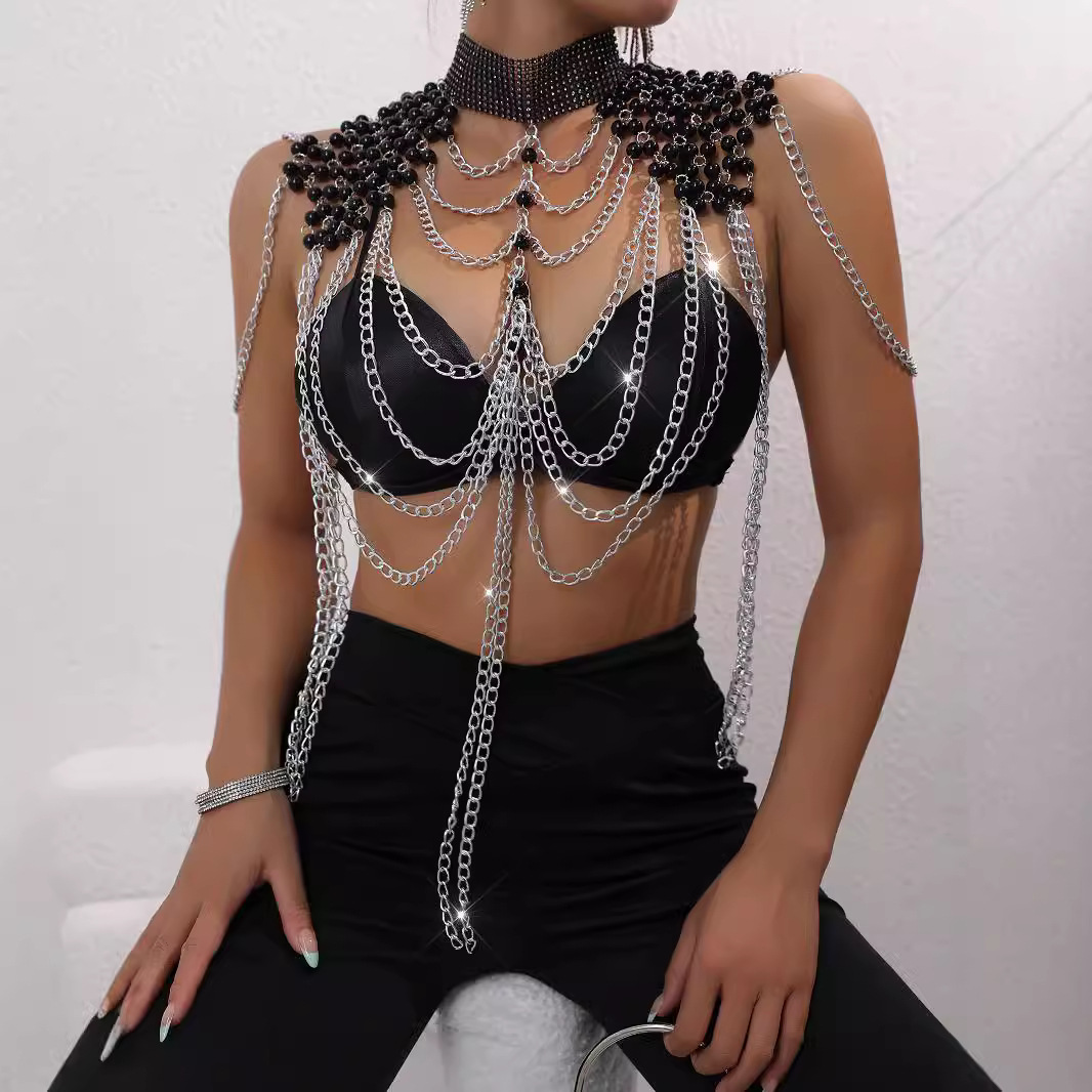 Women Bikini Pearl Vest Chest  - огляд і ціна Body Jewelry Vest