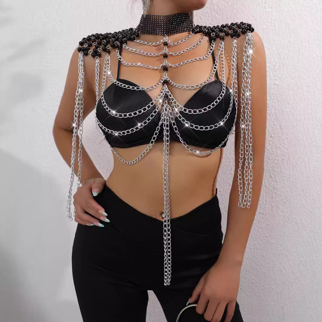 Women Bikini Pearl Vest Chest  - огляд і ціна Body Jewelry Vest