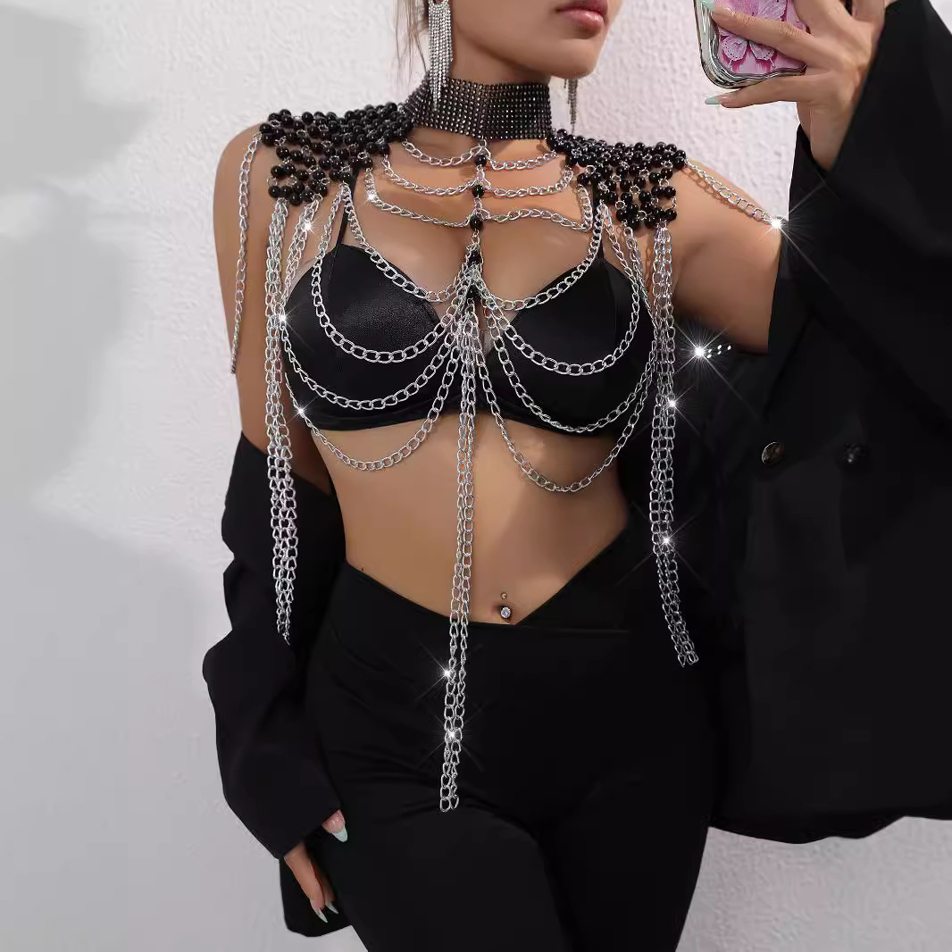 Women Bikini Pearl Vest Chest  - огляд і ціна Body Jewelry Vest