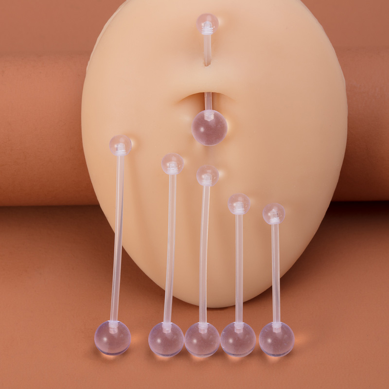 6pcs Flexible Navel Piercing A - огляд і ціна Industrial Barbell Long