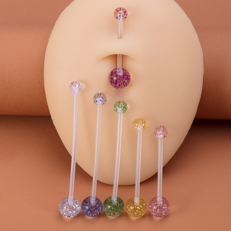 6pcs Flexible Navel Piercing A - огляд і ціна Industrial Barbell Long
