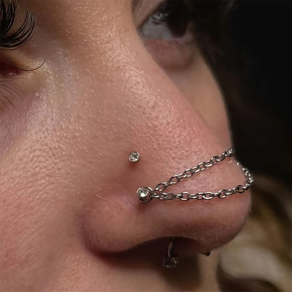 Fashion Titanium Nose Chain Do - огляд і ціна Body Jewelry Labret
