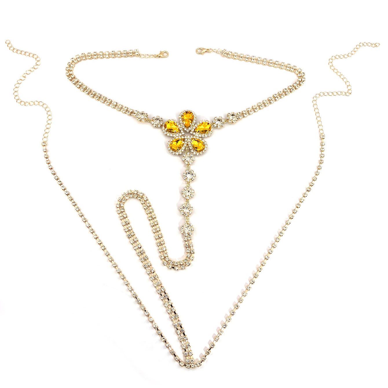 1pc Flower Shaped Sexy Rhinest - огляд і ціна Body Jewelry Rhinestone