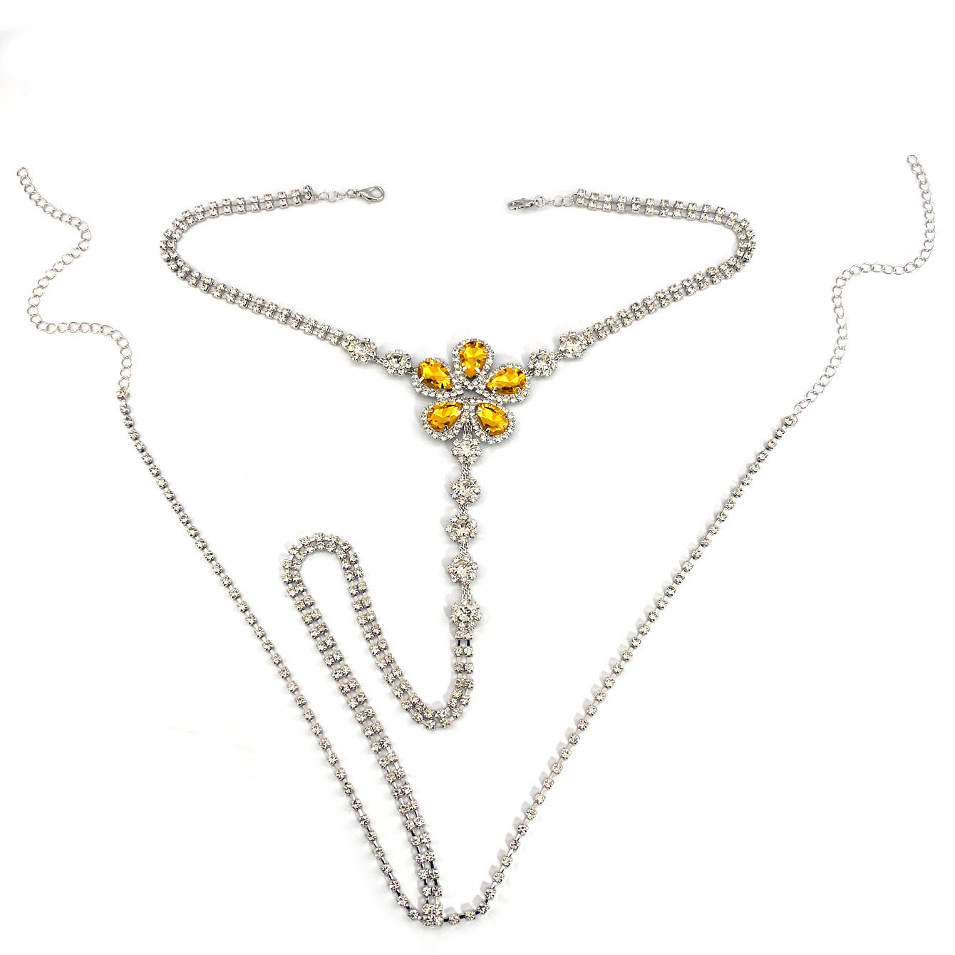 1pc Flower Shaped Sexy Rhinest - огляд і ціна Body Jewelry Rhinestone