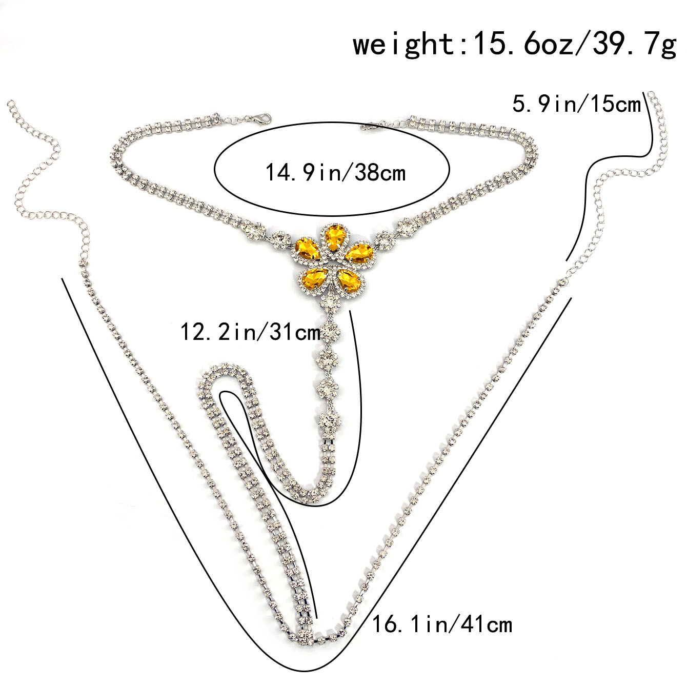 1pc Flower Shaped Sexy Rhinest - огляд і ціна Body Jewelry Rhinestone